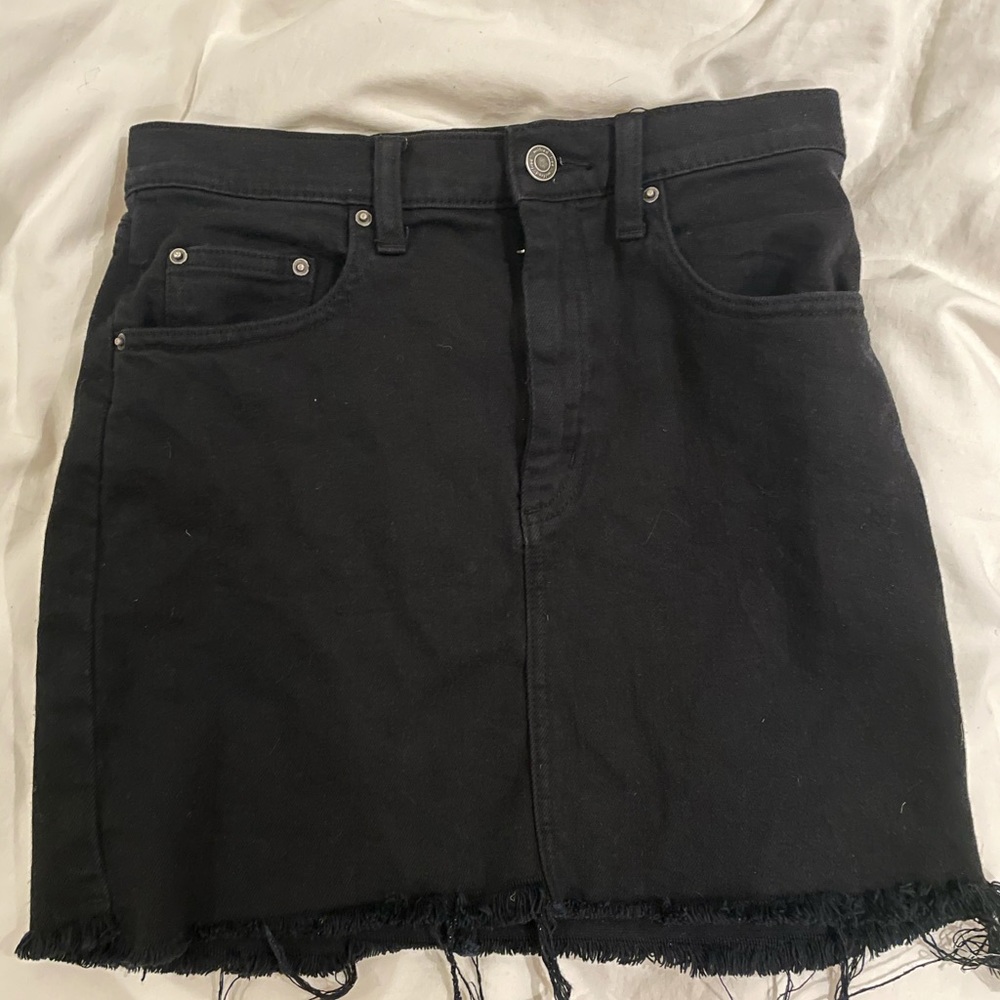 Black Jean Skirt